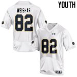 Notre Dame Fighting Irish Youth Nic Weishar #82 White Under Armour Authentic Stitched College NCAA Football Jersey HKM6299JK